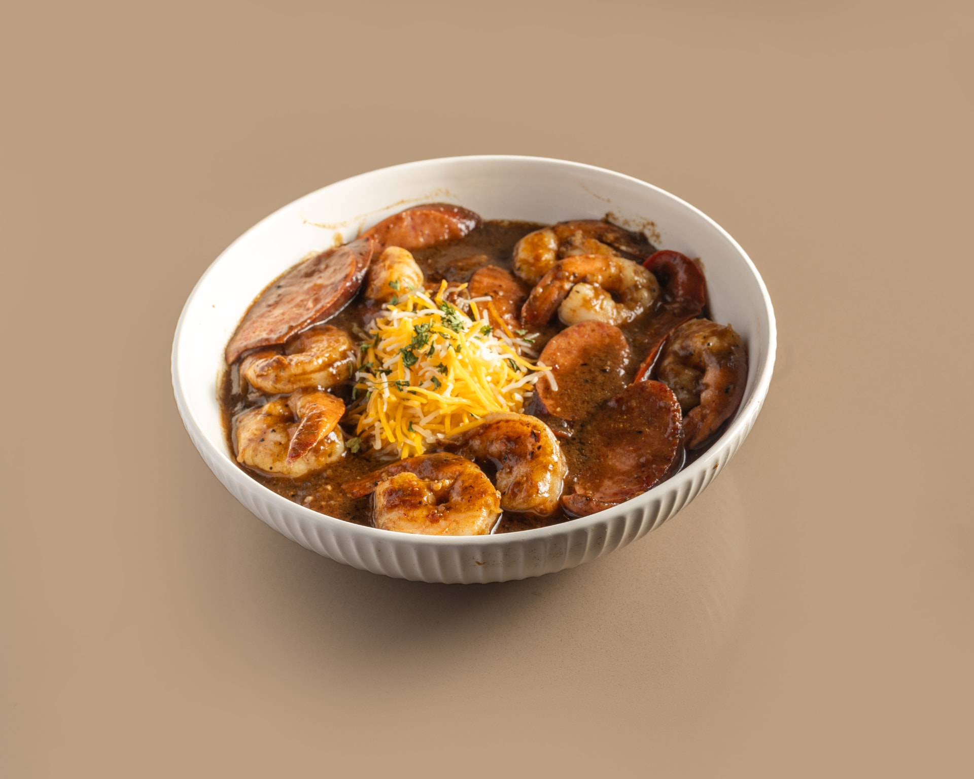 Shrimp and grits at Five Oaks Taproom